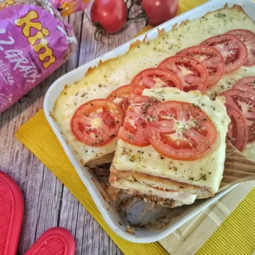 Bauru de forno com pão de forma
