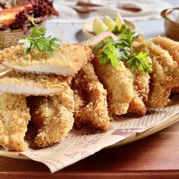Bife de frango à milanesa