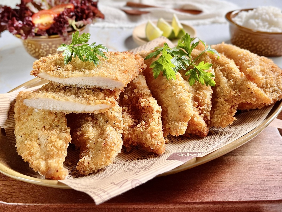 Bife de frango à milanesa