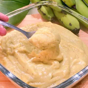 Biomassa de banana-verde