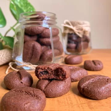 Biscoito amanteigado de café