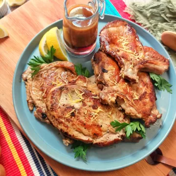 Bisteca com molho de limão