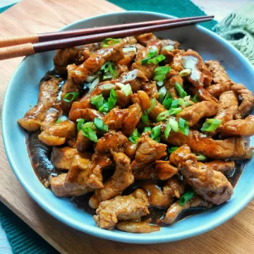 Bisteca de porco com shoyu