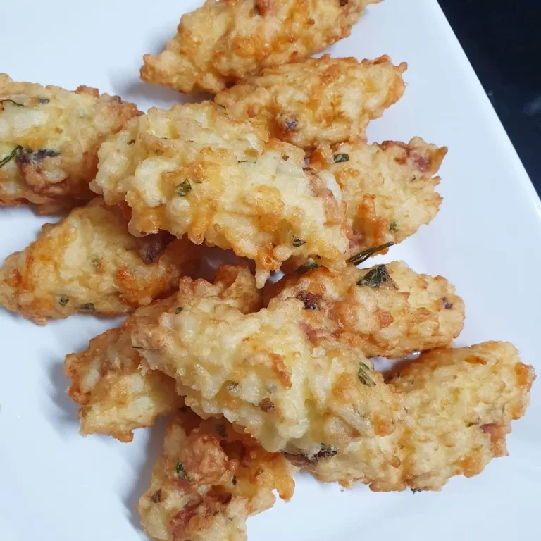 Receita de Bolinho de arroz com bacon