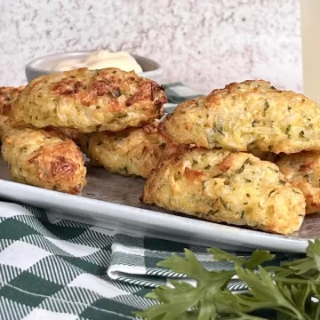 Bolinho de arroz simples na airfryer
