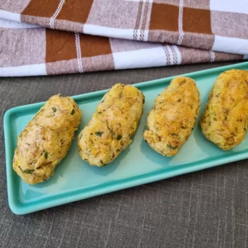 Bolinho de bacalhau assado simples