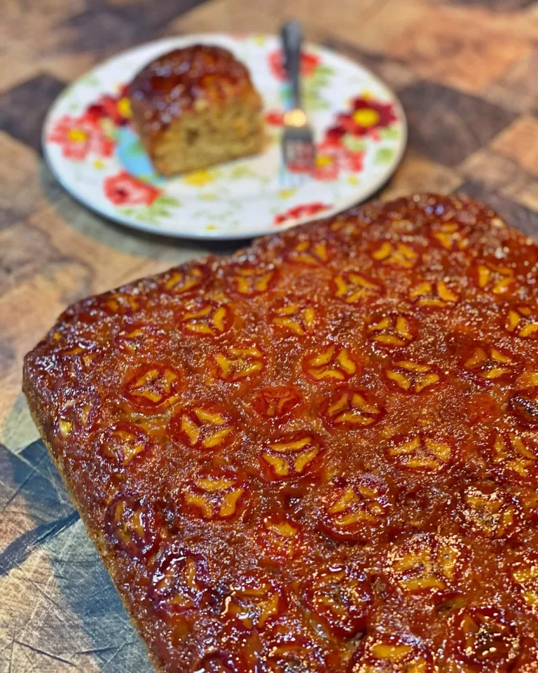 Receita de Bolo caramelizado de banana