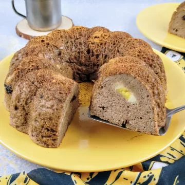 Bolo com farinha de banana verde