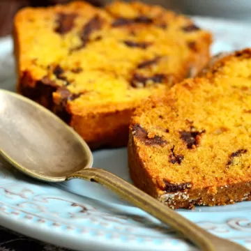 Bolo de abóbora com chocolate