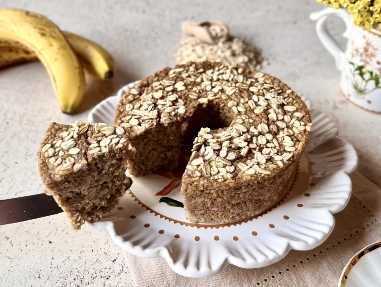 Receita de Bolo de aveia com banana