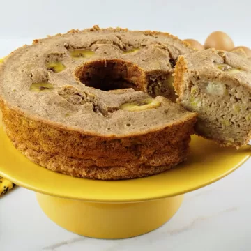 Bolo de banana fit na Air Fryer