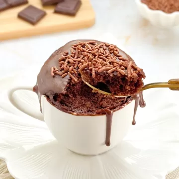 Bolo de caneca de chocolate