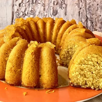 Bolo de laranja com canela sem glúten