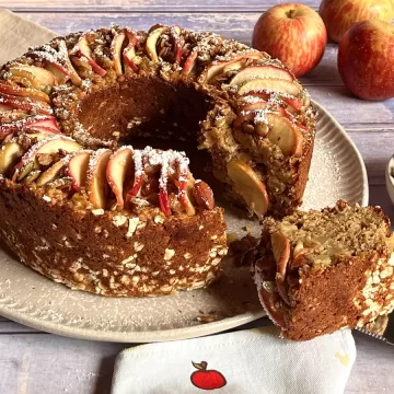 Bolo de maçã nutritivo