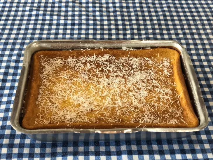Receita de Bolo de mandioca cremoso
