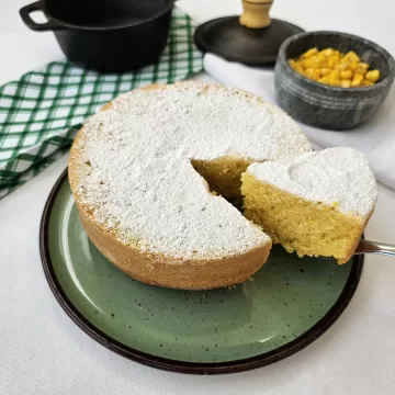 Bolo de milho na airfryer