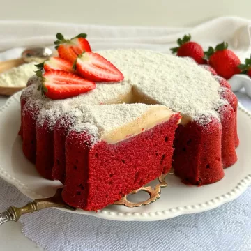 Bolo piscina red velvet