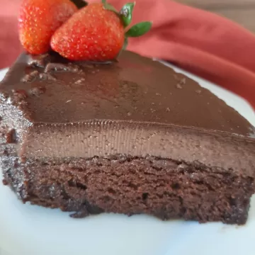 Bolo pudim de chocolate