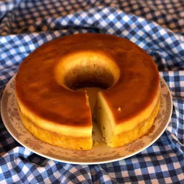 Bolo pudim de laranja