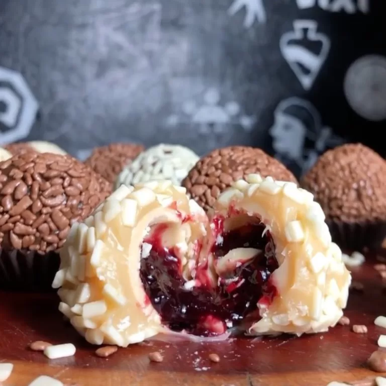 Receita de Brigadeiro branco recheado