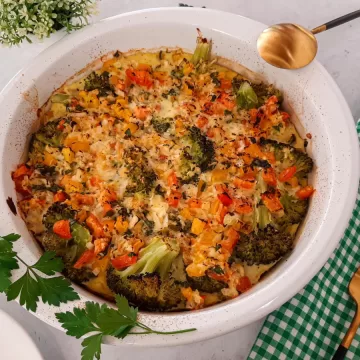 Brócolis gratinado fit