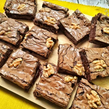 Brownie de chocolate com nozes