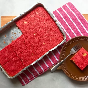 Brownie de morango fácil
