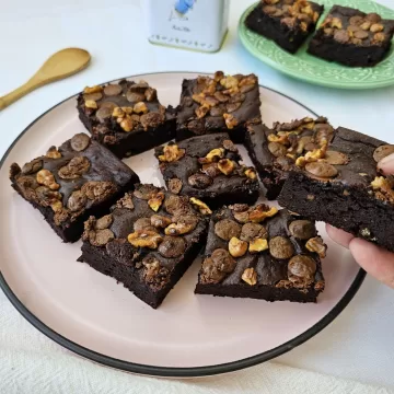Brownie proteico de batata-doce