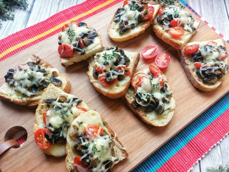 Receita de Brusqueta de cogumelo paris