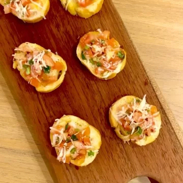 Brusqueta de tomate com alho
