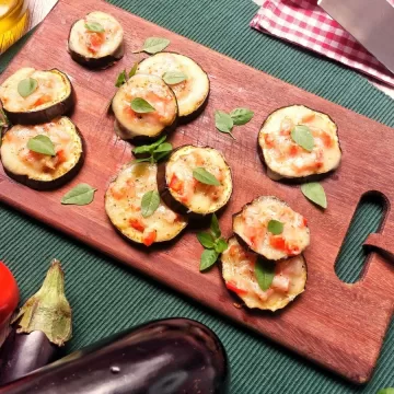 Brusquetas de berinjela
