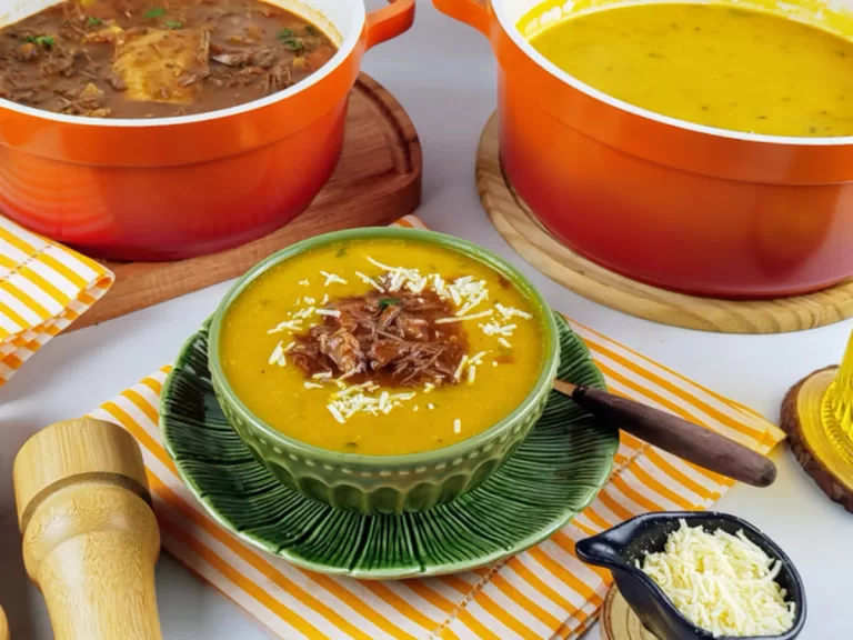 Receita de Caldo de abóbora com ragu de costela