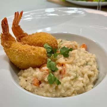 Camarão empanado com Catupiry