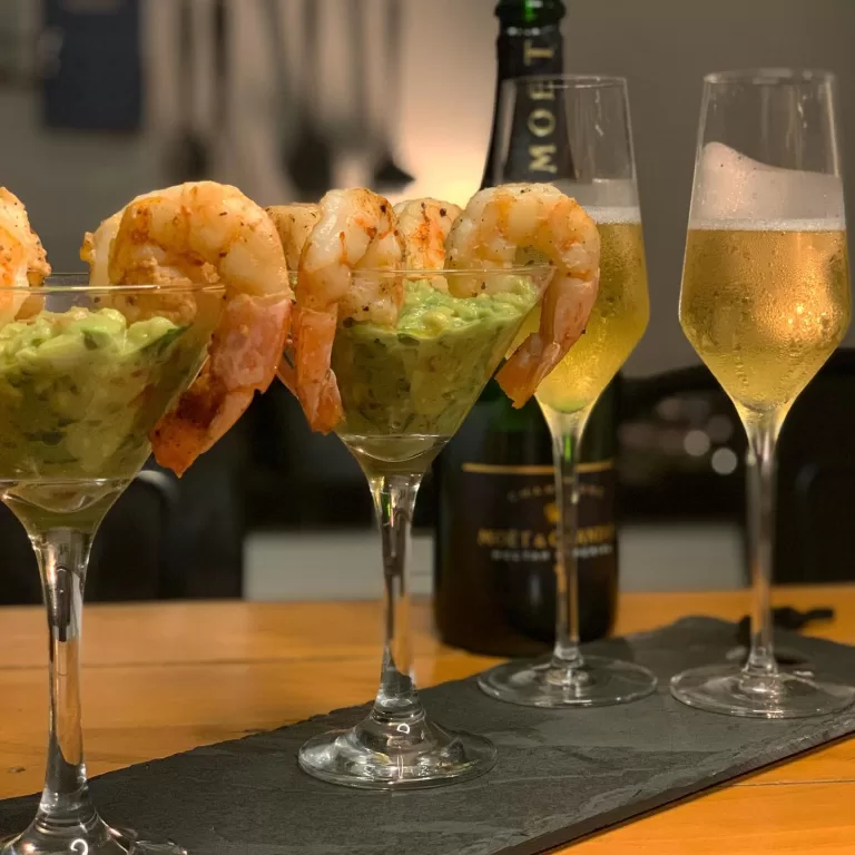 Receita de Camarão grelhado com guacamole