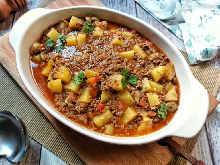 Receita de Carne moída com batatas