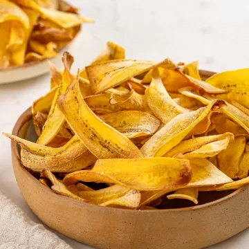 Chips de banana de forno