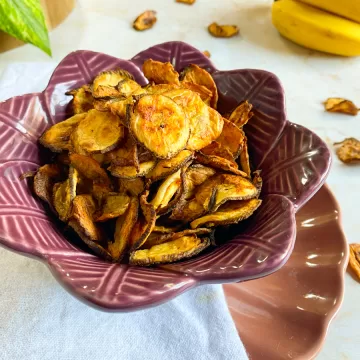 Chips de banana na air fryer
