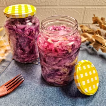 Chucrute de repolho roxo