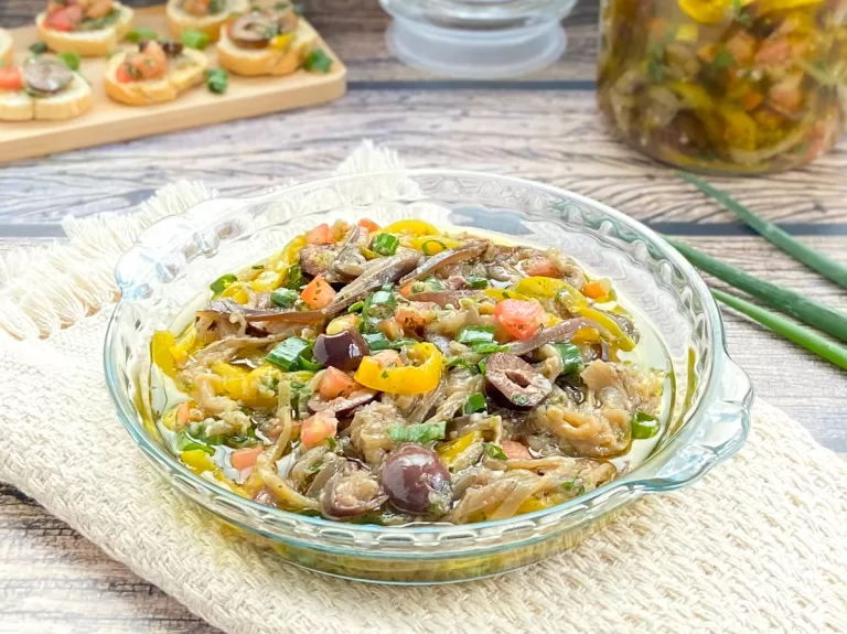 Receita de Conserva de berinjela com pimentão