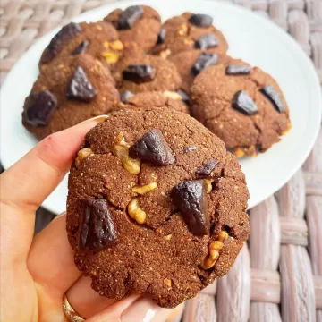 Cookie de chocolate com flor de sal