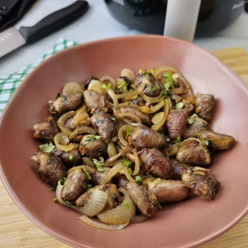 Coração de frango na airfryer