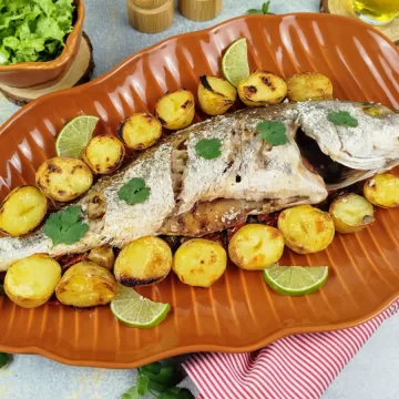 Corvina assada