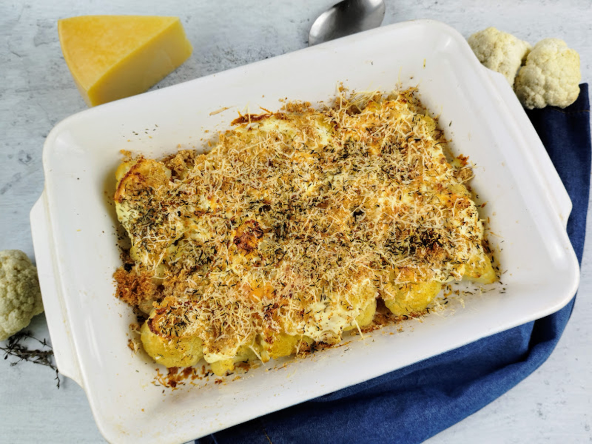 Couve-flor gratinada light