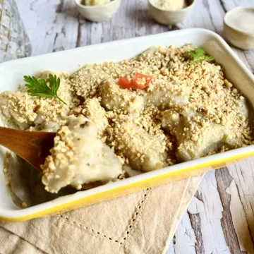 Couve-flor gratinada sem leite