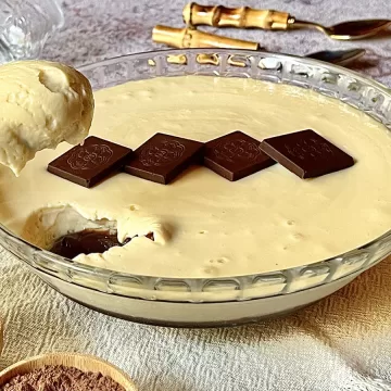 Creme de cupuaçu com brigadeiro