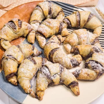 Croissant com massa folhada