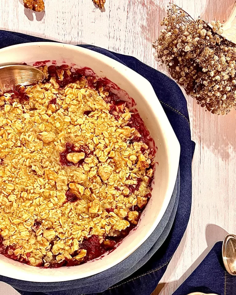Receita de Crumble de uva