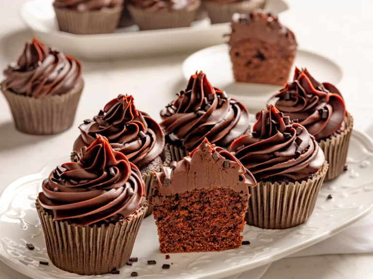 Receita de Cupcake de chocolate com ganache
