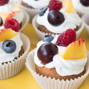 Cupcake de Natal de frutas