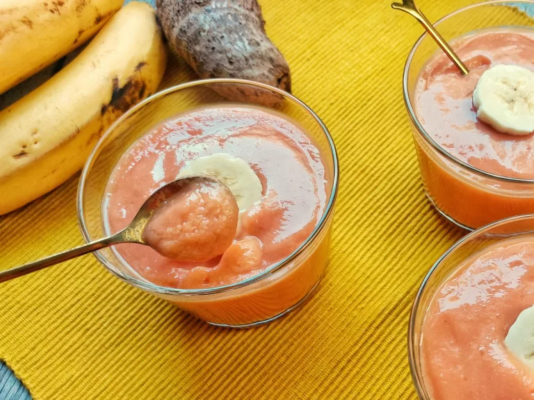 Receita de Danoninho de inhame com mamão